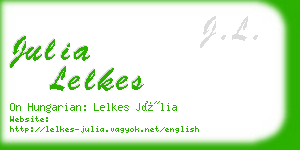 julia lelkes business card